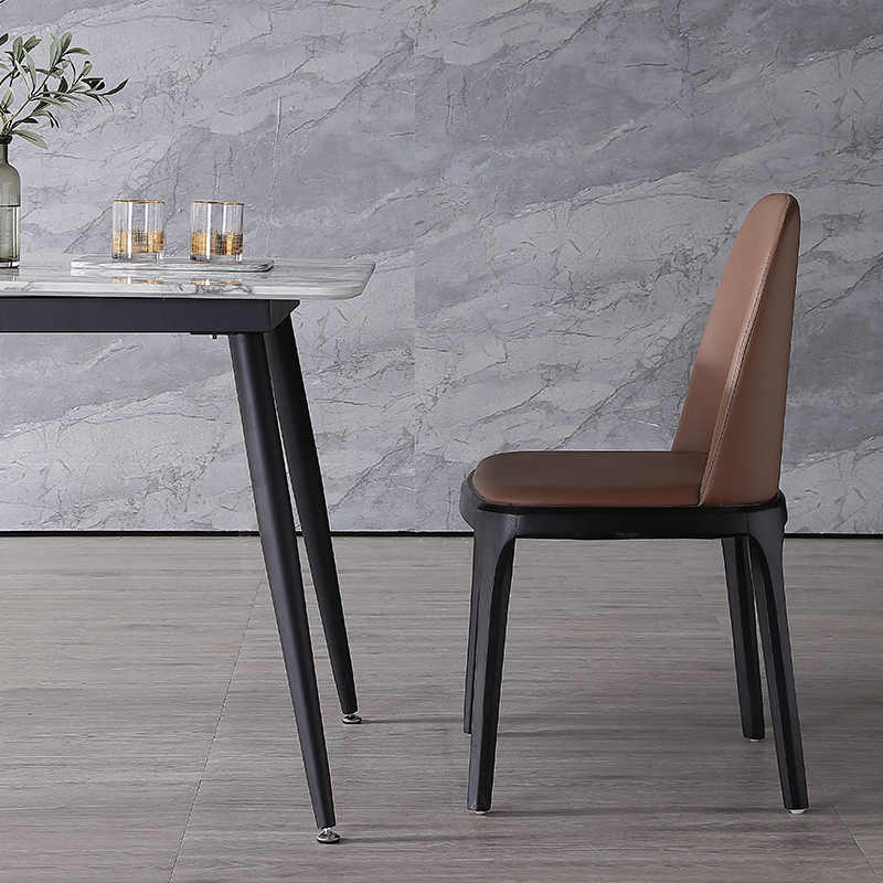 Simple Nordic p leather dining chair