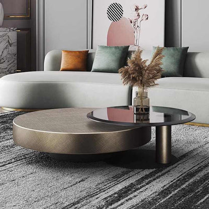 Round coffee table minimalist light luxury small apartment living room combination coffee table designer net red son mother coffee table