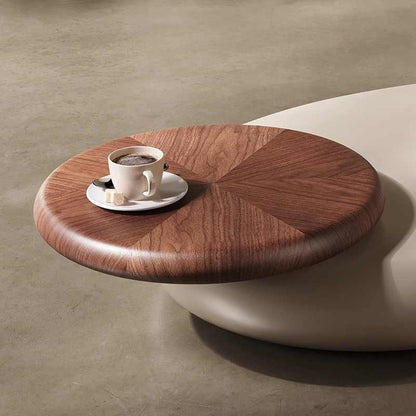 Cobblestone coffee table Modern simple marble can rotate oval designer shaped home low few