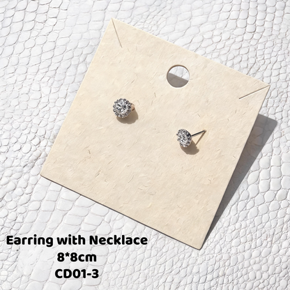 500pcs Eco Matte Jewelry Display Cards, Plant Fiber Paper, Custom Logo Packaging