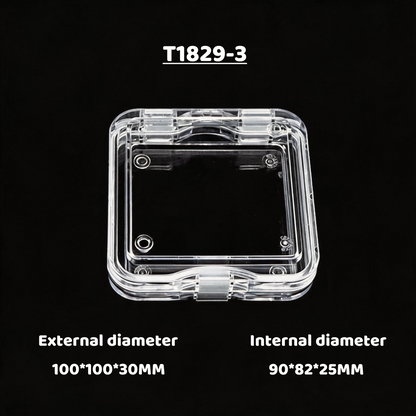 5pcs Clear PS Jewelry Display Box, Floating Gemstone Storage Case, Acrylic Packaging for Rings Earrings