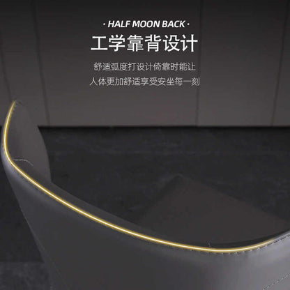 Italian minimalist saddle leather dining chair