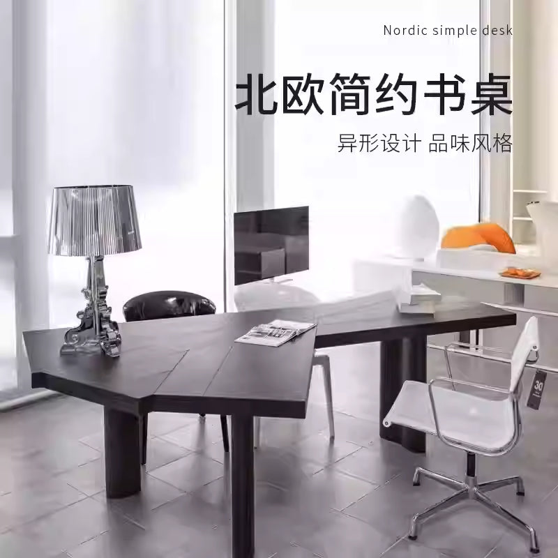 Simple modern solid wood computer desk boss desk light luxury simple desk shaped table design desk