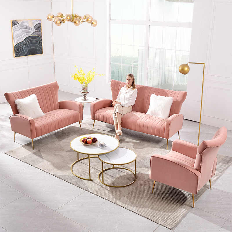 American light luxury tiger chair simple modern leisure Nordic living room bedroom small apartment fabric sofa complete