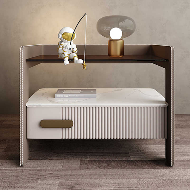Modern simple bedside shelves Smart storage bedroom lockers