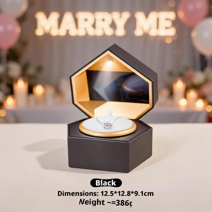 LED Video Jewelry Box with Screen for Proposal, Customizable Display Case