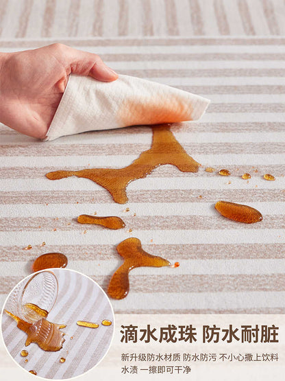 Cream wind carpet living room light luxury senior sense home sofa floor mat bedroom waterproof wash free wipe