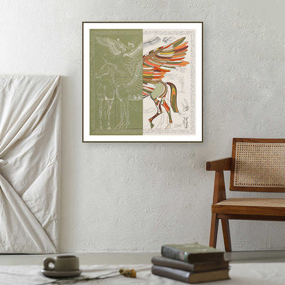 Love horse silk scarf hanging painting mounted modern light luxury high-grade restaurant dining room decorative painting porch living room bedroom painting official