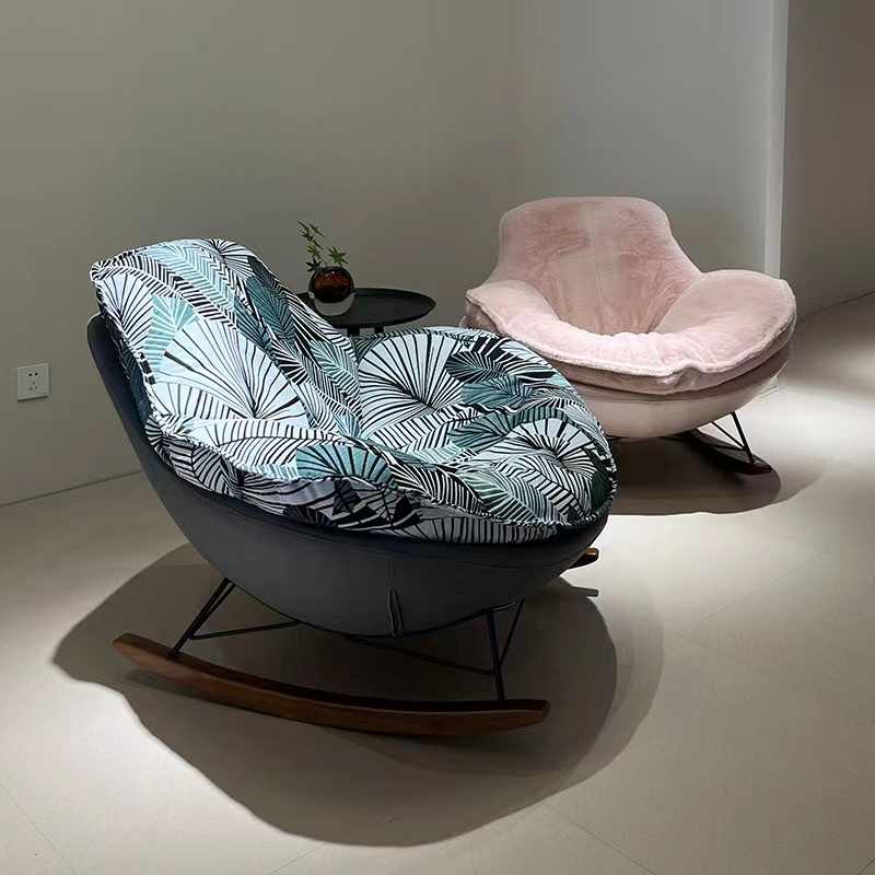 Nordic light luxury single sofa network red rocking chair home recliner lounger lounger Rocking chair sofa chair
