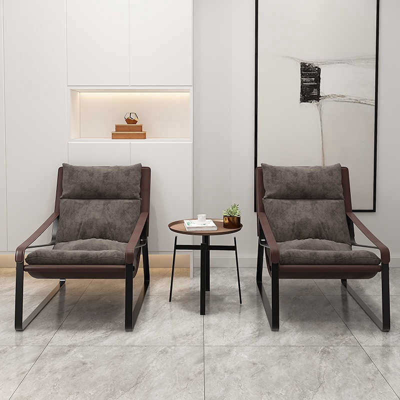 Italian sofa lounge chair living room simple modern home recliner lazy chair designer single chair leather chair