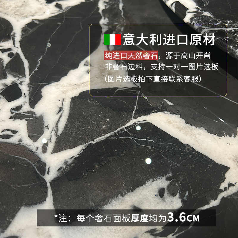 Italian light luxury Italian imported natural luxury stone Bulgari table Modern high-end villa custom home round table