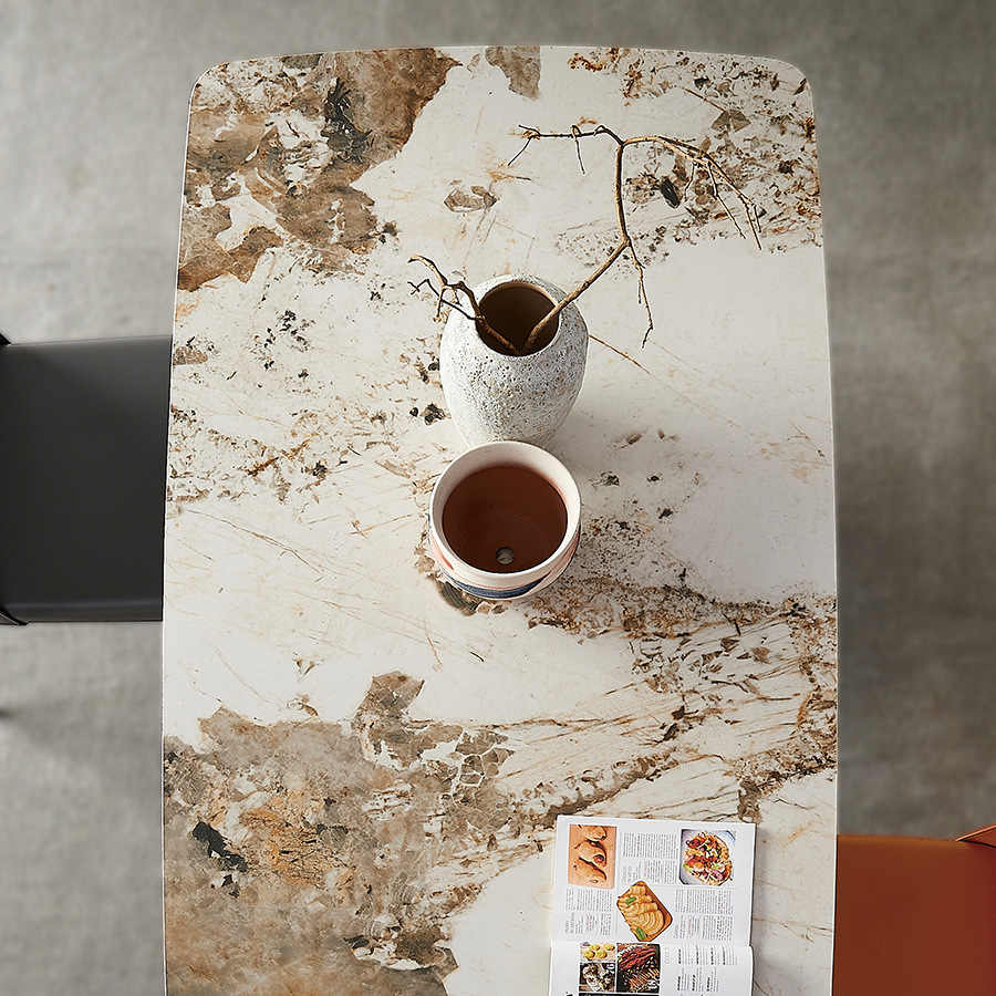 Italian minimalist light stone table