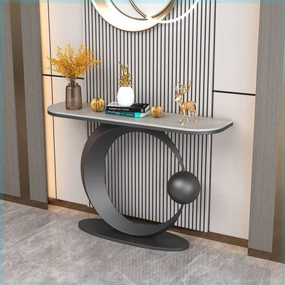 Italian light luxury rock panel porch cabinet facing the door against the wall porch table entry porch table storage shelf narrow table