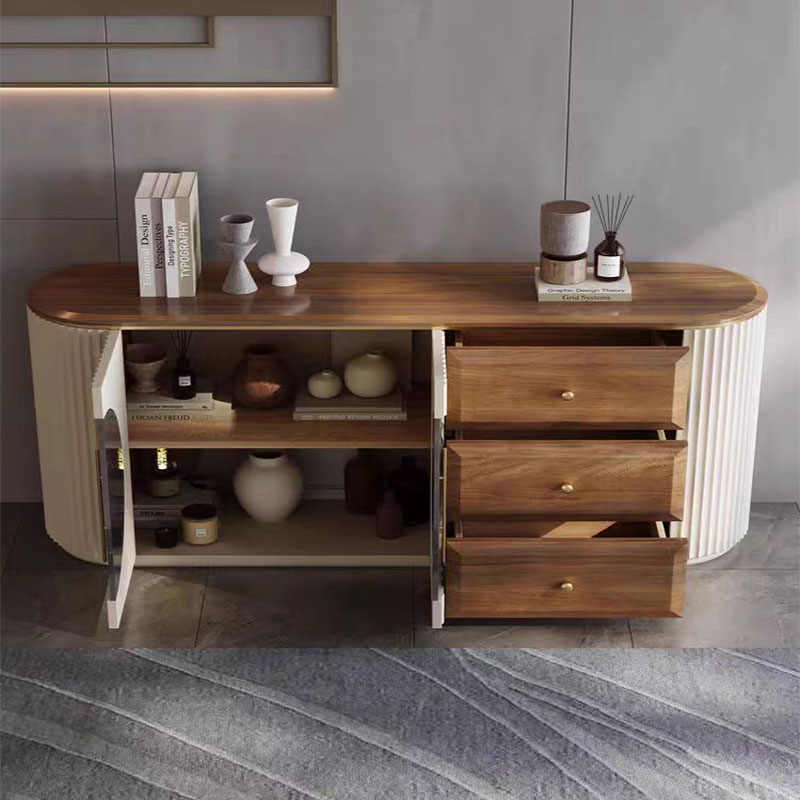 Solid wood Nordic entrance cabinet