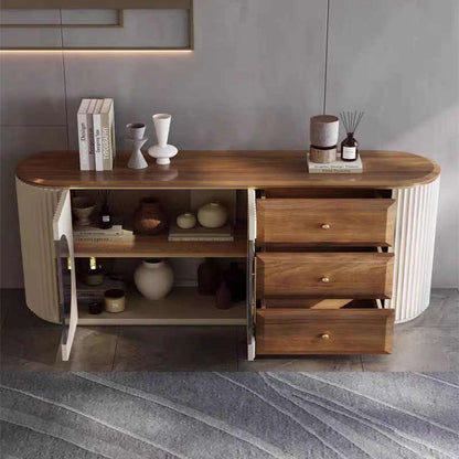 Solid wood Nordic entrance cabinet