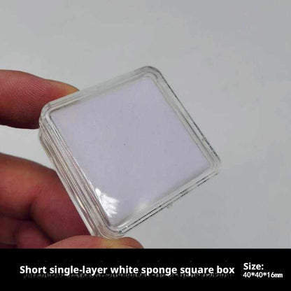 50PCS Small Plastic Gemstone Storage Box, Clear Cabochon Container for Rhinestones, Jewelry Making Organizer Case