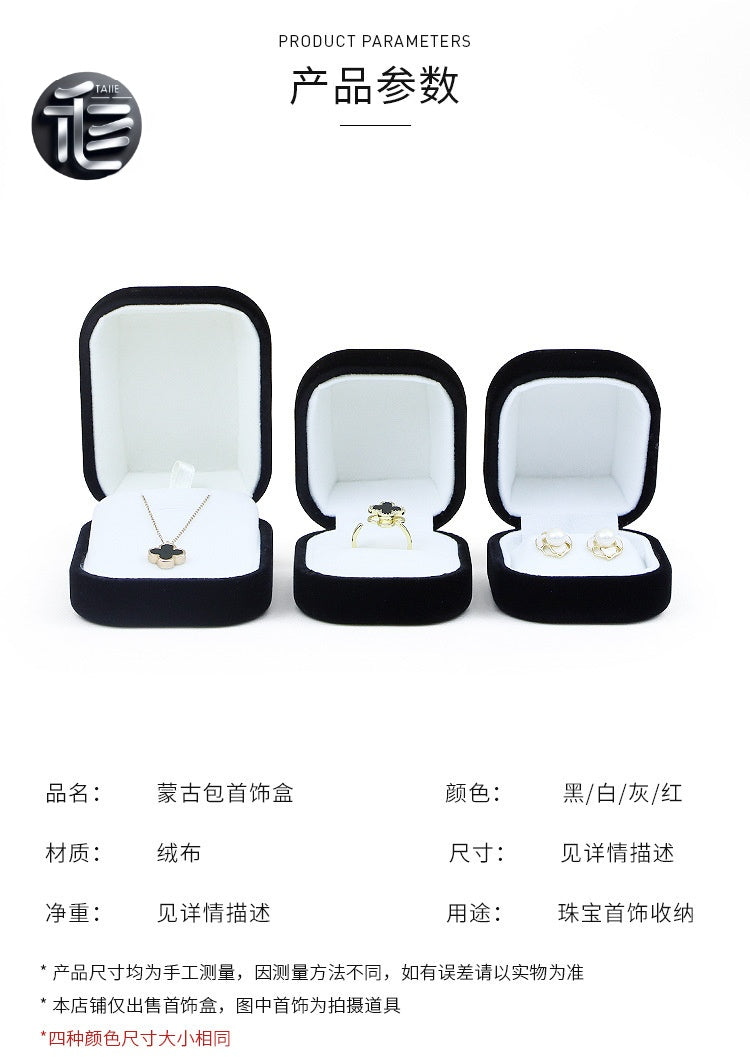 Engagement Ring Box Velvet – Wedding Ring Holder for Proposal, Luxury Heart-Shaped Jewelry Gift Box,Custom Jewelry Box for Small Business