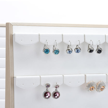 Inclined Jewelry Display Tray: Rings, Earrings, Necklaces, Pendants – Dual Position Stand