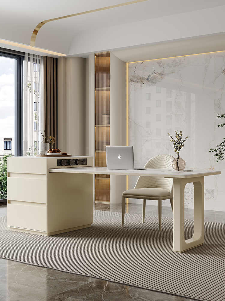 Butter wind island table integrated modern simple retractable dining table tea table dual-purpose small apartment restaurant