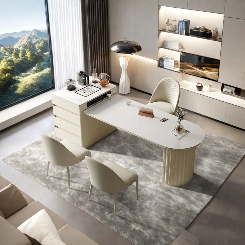 Butter wind island table integrated modern simple retractable fall light luxury household size island table