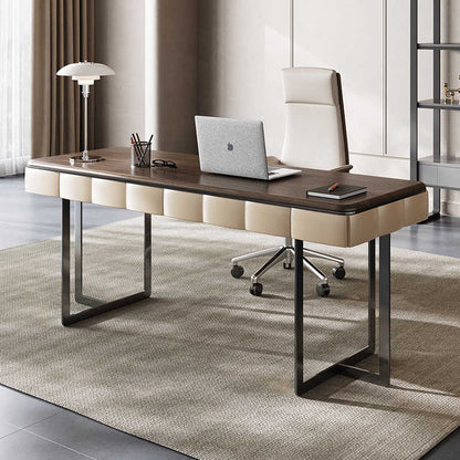 Italian minimalist solid wood desk simple modern northern Europe light luxury high-end study desk designer computer desk
