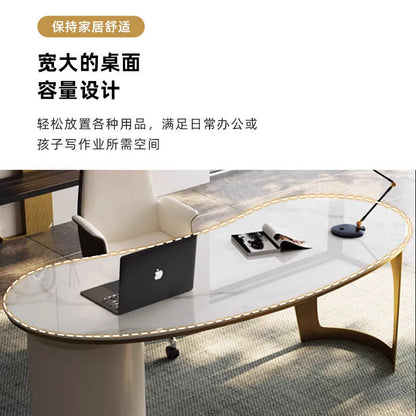 Light luxury desk Modern simple high sense unique design home work study calligraphy study rock board desk