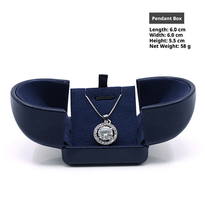 5pcs Navy Velvet Engagement Ring Box, Double Slot Proposal Case, Unique Double-Wing Jewelry Holder