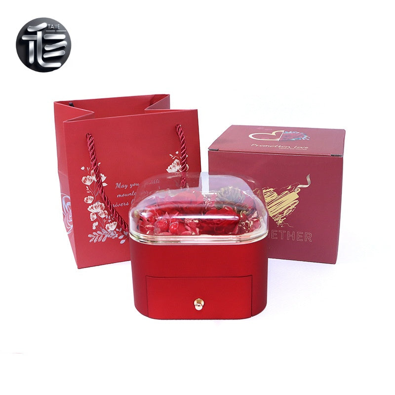 Engagement Ring Box Velvet – Wedding Ring Holder for Proposal, Luxury Heart-Shaped Jewelry Gift Box,jewelry box