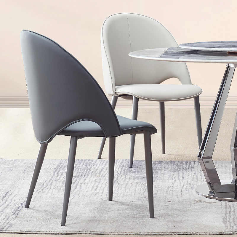 Light luxury dining chair with armrests Italian minimalist tea chair