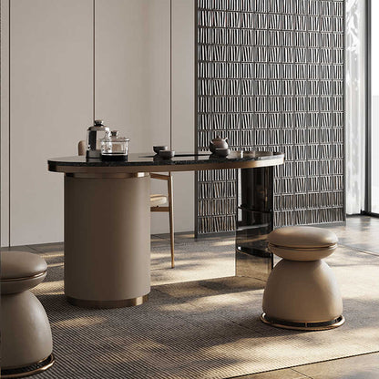 Italian light luxury rock plate tea table modern simple tea table and chair combination of advanced sense acrylic home balcony tea table