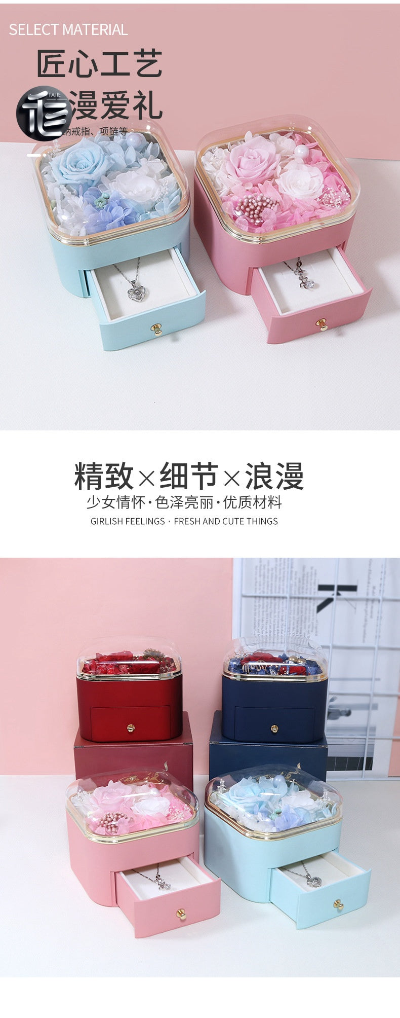 Engagement Ring Box Velvet – Wedding Ring Holder for Proposal, Luxury Heart-Shaped Jewelry Gift Box,jewelry box