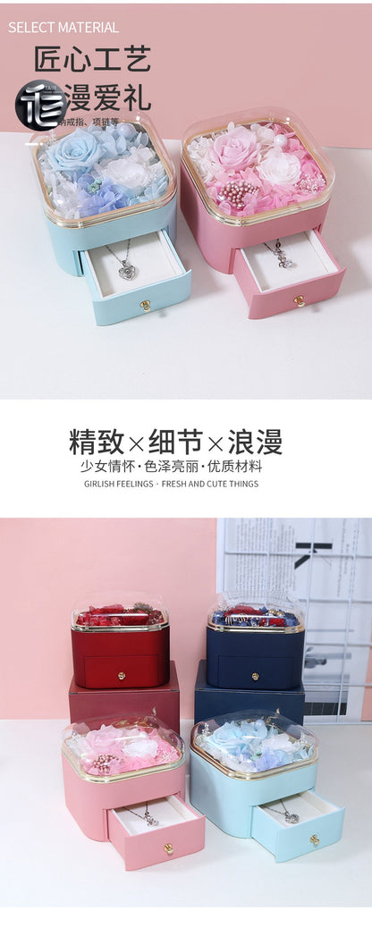 Engagement Ring Box Velvet – Wedding Ring Holder for Proposal, Luxury Heart-Shaped Jewelry Gift Box,jewelry box