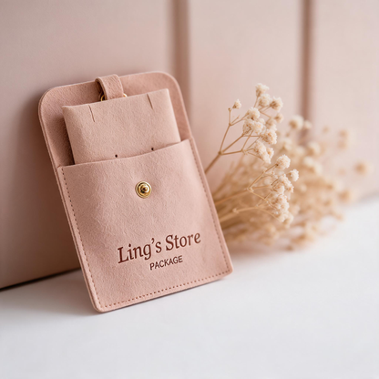 50PCS Luxury Suede Jewelry Gift Bags, Custom Logo Pouches, Personalized Velvet Packaging