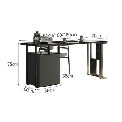Rock plate tea table and chair combination light luxury modern household small apartment light luxury advanced sense tea table kettle one