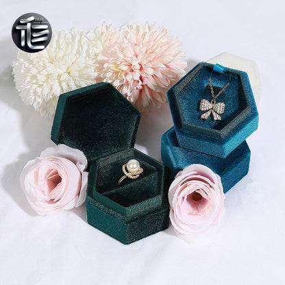 Custom Jewelry Box for Small Business,Velvet Jewelry Box – Premium Ring & Necklace Gift Box for Women, Elegant Wedding Engagement Present