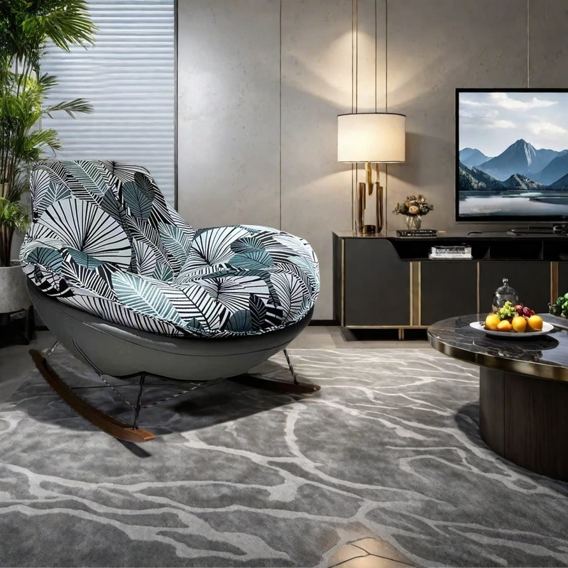 Nordic light luxury single sofa network red rocking chair home recliner lounger lounger Rocking chair sofa chair