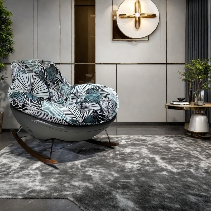 Nordic light luxury single sofa network red rocking chair home recliner lounger lounger Rocking chair sofa chair