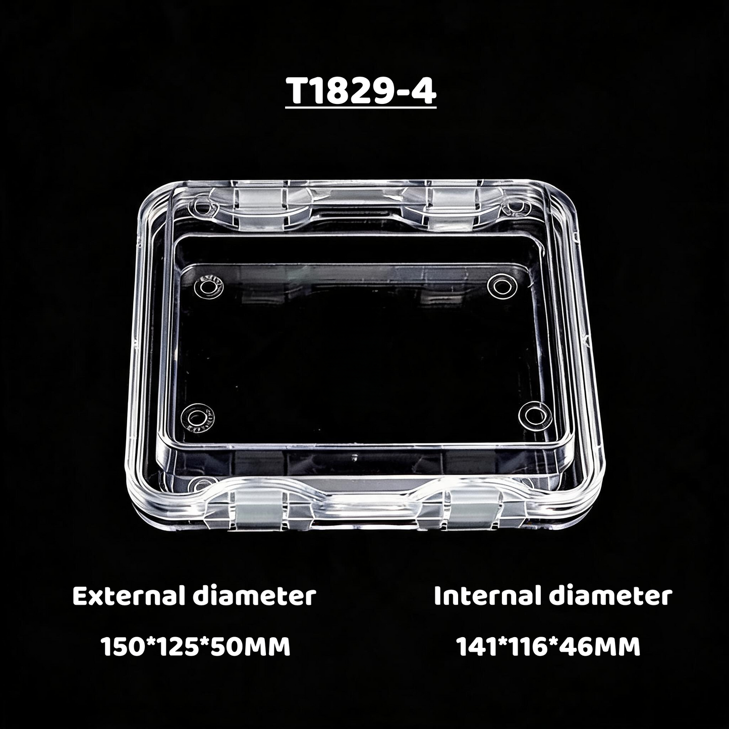 5pcs Clear PS Jewelry Display Box, Floating Gemstone Storage Case, Acrylic Packaging for Rings Earrings