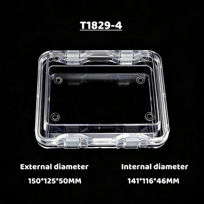 5pcs Clear PS Jewelry Display Box, Floating Gemstone Storage Case, Acrylic Packaging for Rings Earrings