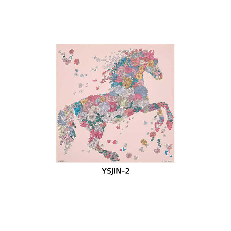 Love horse silk scarf hanging painting transparent frame acrylic mounted modern light luxury high sense of home decorative painting porch