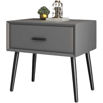 Technology cloth minimalist bedside cabinet Solid wood frame small apartment microfiber skin light luxury simple modern bedroom bedside cabinet