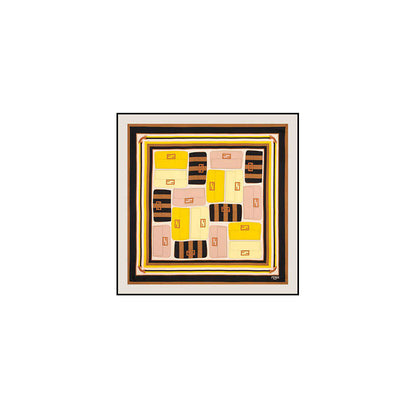 FEN DI di silk scarf decorative painting FEN modern light luxury senior sense square hanging painting restaurant dining room porch murals