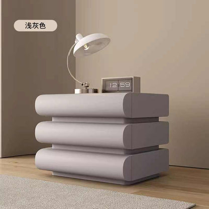 Creative solid wood bedside table in the ancient style of the moon half simple modern black 2025 new home bedroom minimalist bedside
