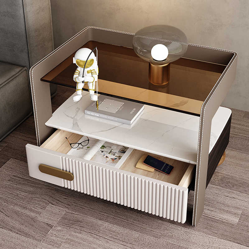 Modern simple bedside shelves Smart storage bedroom lockers