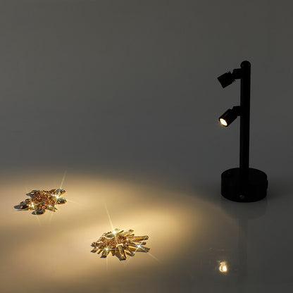 Multi-Angle Jewelry Desk Spotlight, Bamboo Base CREE Chip, Adjustable Craft Workbench Lighting