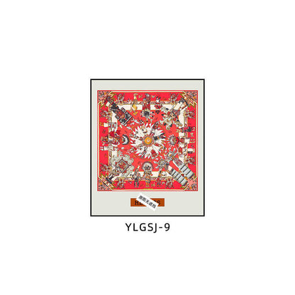 Love code silk scarf hanging painting light luxury high-end living room porch decorative painting European restaurant sofa background wall floor painting