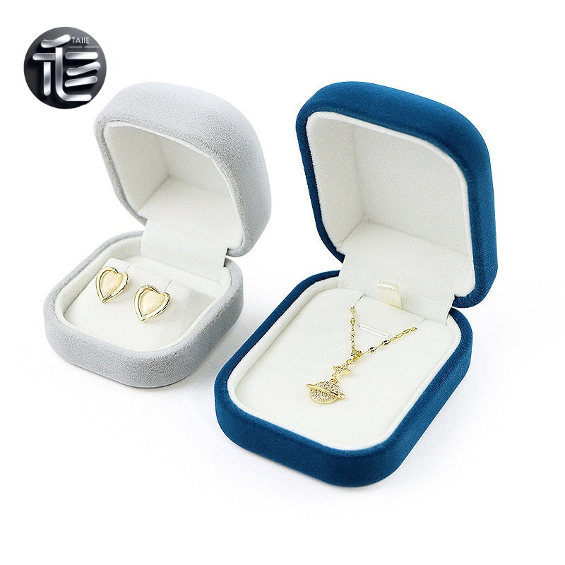 Engagement Ring Box Velvet – Wedding Ring Holder for Proposal, Luxury Heart-Shaped Jewelry Gift Box,Custom Jewelry Box for Small Business