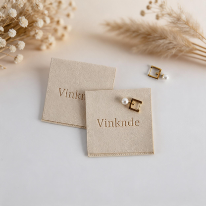 50PCS Soft Suede Drawstring Pouches with Custom Logo, Jewelry Storage Bags, Anti-Scratch Gift Packaging