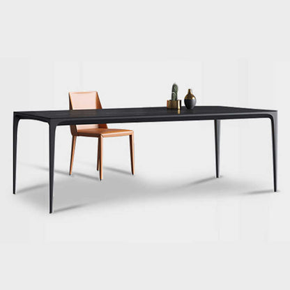 Light luxury home modern simple Delifeng rock plate dining room table Nordic rectangular table and chairs
