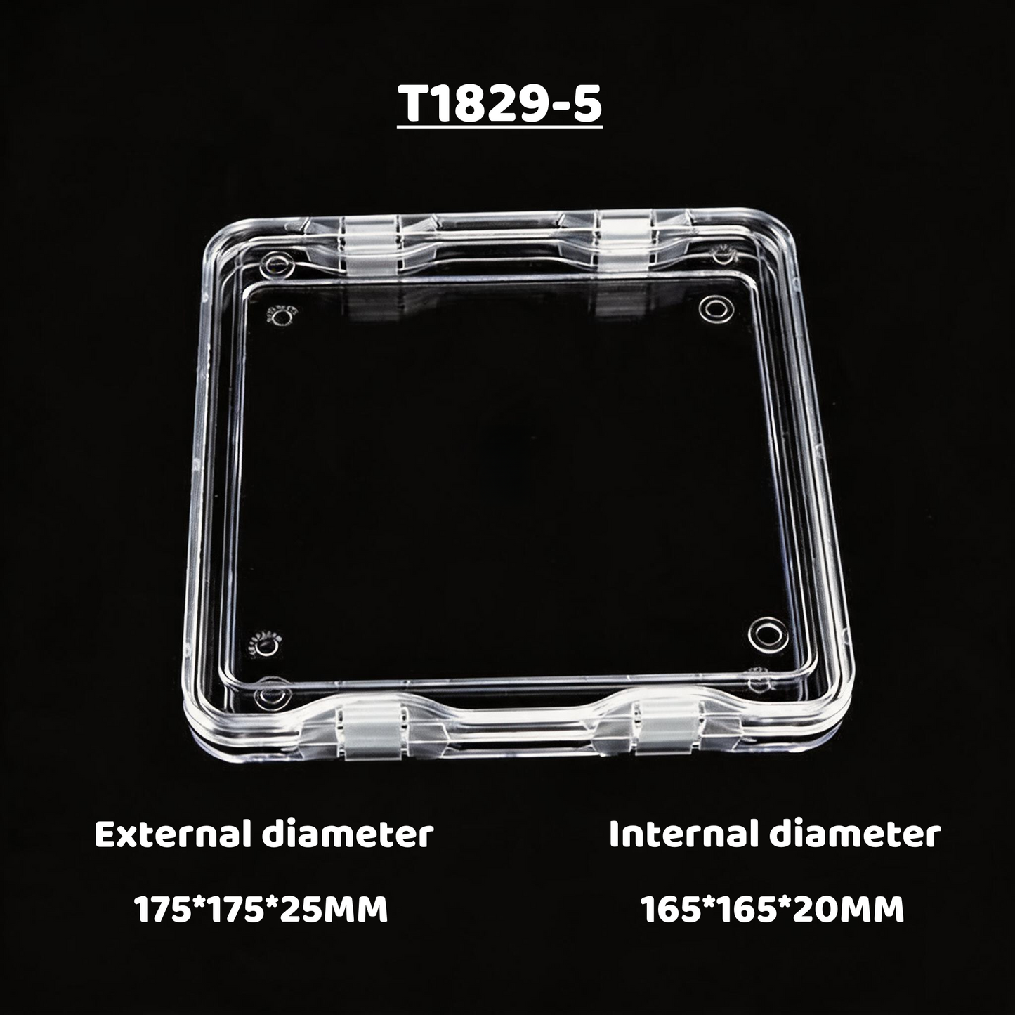 5pcs Clear PS Jewelry Display Box, Floating Gemstone Storage Case, Acrylic Packaging for Rings Earrings